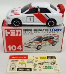 【中古】トミカ 1/59 三菱 ランサーエボリューションIV WRCタイプ #1(ホワイト×レッド/赤箱) 「トミカ No.104」