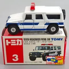 【中古】トミカ 1/66 メガクルーザー パトロールカー(ホワイト×ブルー/赤箱/中国製) 「トミカ No.3」