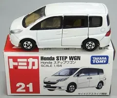 【中古】トミカ 1/64 Honda ステップワゴン(ホワイト/ベトナム製/赤箱) 「トミカ No.21」