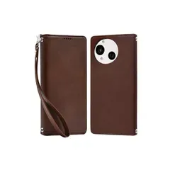 【新品】 シズカウィル AQUOS R11 用 ケース カバー 手帳型 本革調 レザーケース ダークブラウン 1個入り
