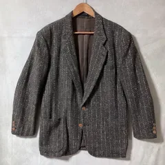 JUN MEN ジュンメン 80's vintage BARON MODEL 四者混 ツィード パッチポケット ソフト テーラードジャケット size.M ブラウン 希少
