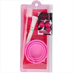 【単品】【貝印】携帯用コップ付きハブラシセット【歯ブラシ】