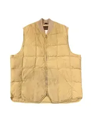 Eddie Bauer ダウン・中綿ベスト L ナイロン BEIGE / ベージュ