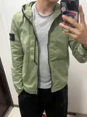 STONE ISLAND スーピマコットン フーデッド オーバーサイズシャツジャケット