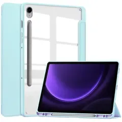 【新品】 Galaxy Tab S10 Lite / S10 FE / S9 FE 10.9インチ ケース 背面透明 Tab S9 11インチ カバー クリア S Pen 収納 充電対応 オートスリープ 3つ折りスタンド ギャラクシー Tab S10 fe ケ