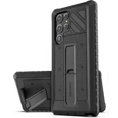 【新品】 ENCASED ケース Galaxy S22 Ultra対応 Falcon Armor フルボディ保護 耐衝撃 10FT衝撃吸収 タフケース ブラック