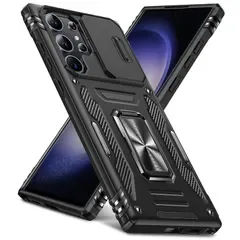 【新品】 PNEWQNE 対応 Galaxy S22 Ultra 用のケース SC-52C SCG14 リング付き 衝撃吸収 耐衝撃 スライド式カメラレンズ保護