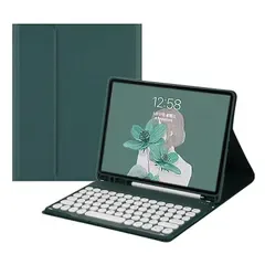【新品】 Galaxy Tab S6 Lite 10.4インチ用の キーボードケース 丸型キー 可愛い ギャラクシー Tab S6 Lite 10.4インチ用の カラーキーボードカバー カラフル 丸いキー マグネット分離式 レディース 女性 ビジネス 学生,深