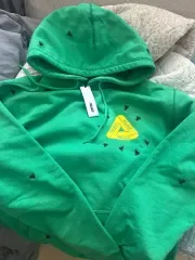L ) PALACE フライ プリンティング フーディー グリーン