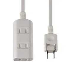 エルパ(ELPA) 扉付タップラン 電源タップ 延長コード 3個口 3m 125V ホワイト WBT-N3030B(W) 0