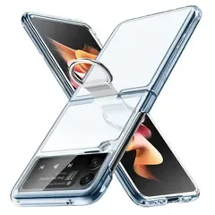 【新品】 WACJOSD 対応 Galaxy Z Flip3 5G ケース リング 耐衝撃 PC 薄型 Z Flip3 5G ケース おしゃれ カメラ保護 透明