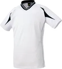 新品 ゼット(ZETT) 野球 Vネックベースボールシャツ ベースボールTシャツ ホワイト×ブラック(1119) Oサイズ BOT761