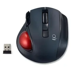Digio2 トラックボールマウス 小型 2.4GHz ワイヤレス 5ボタン ブラック