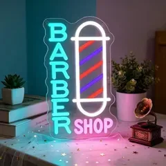 光る看板【New】ネオン祭り最安値 バーバーショップ #理容・散髪屋さんネオンe