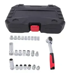 TOPINCN パススルーラチェットセット 10~24mm 12ポイント 72T CRV鋼製 17ピース