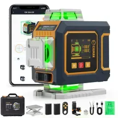 ☆新品☆CIGMAN 4D レーザー墨出し器 2インチLCDカラー画面 高精度 ±1.5mm/5m APP遠隔操作 プレミアムデザイン 爆閃モード搭載 5200mAh大容量バッテリー 輝度調整16ライングリーンレーザー タイル施工 墨出し作業 9ea4a198