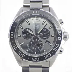 タグ・ホイヤー TAG Heuer 腕時計 フォーミュラ1クロノグラフ CAZ1011.BA0842 デイト クロノグラフ タキメーター 夜光インデックス 夜光針 スモールセコンド サンレイ グレー文字盤 SS クオーツアナログ 【箱・保付き】 【中古】
