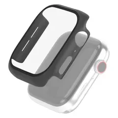 エレコム Apple Watch 44mm フルカバーケース ガラス ブラック AW-44CSPCGBK