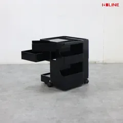 BOBY Wagon ボビーワゴン B-LINE ビーライン 2段 ブラック ジョエ・コロンボ イタリア製 デスクワゴン/可動式収納 7万