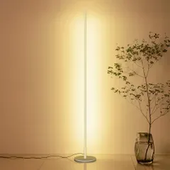 LEDフロアライト フロアランプ リモコン付き スタンドライト 間接照明 無段階調光調色 フロアスタンド 電気スタンド 北欧風 おしゃれ 組み立て簡単 寝室 リビング オフィス 長寿命 省エネ高輝度 電球色 昼白色 暖白色 (ホワイト)★m