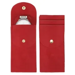 腕時計ケース レッド 7×13cm 携帯用