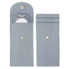 腕時計ケース ライトブルー 7×13cm 携帯用