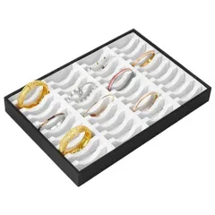 アクセサリーケース ホワイト 35.1×24.6cm PUレザー