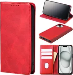OTHERSiDE iPhone 15 Plus 手帳型ケース レッド PUレザー tapu005-388
