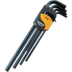 【新品】 トラスコ中山(TRUSCO) 六角棒レンチセット ロングタイプ 黒 1.5/2/2.5/3/4/5/6/8/10mm 9本組 TRRL-9S