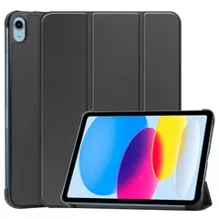 For ipad 10世代 2022 用 ケース タブレット 三つ折りスタンド 高級PU レザー 耐衝撃 傷つけ防止 For ipad 10世代 2022 (10.9インチ) 用 カバー (ブラック) 0