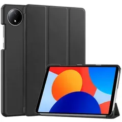 For Redmi Pad SE 4G(8.7インチ)用の ケース タブレット 三つ折りスタンド 高級PU レザー 耐衝撃 傷つけ防止 For Redmi Pad SE 4G(8.7インチ)用の カバー (ブラック) 0