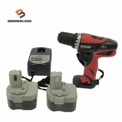 ☆中古品☆RYOBI リョービ 12V 充電式ドライバドリル BD-123 バッテリ2個(1.3Ah) 充電器付 コードレス ドリルドライバー138192
