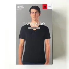 LAYER ZERO メンズ VネックTシャツ 3枚組 ホワイト Mサイズ インナー