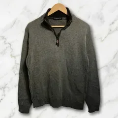 MEN'S CLUB メンズクラブ ハーフジップ ニット セーター カーキ Lサイズ