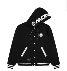 A BATHING APE フードスタジアムジャケット ブラック