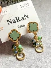 615≫レトロボタンの2wayピアス