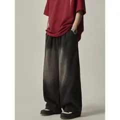 ワイドパンツ メンズ デニムパンツ ボトムス ロングパンツ ウエストゴム ジーンズ ジーパン デニム カジュアルパンツシンプル カジュアル 大人 ゆったり ファッション 春 夏 秋 冬 おしゃれ 通勤 通学 動きやすい