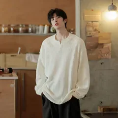 長袖Tシャツ メンズ トップス 長袖 Vネック Tシャツ ゴルフ ゆったり シンプル カジュアル おしゃれ 無地 春秋 春服 お洒落 男性 おしゃれ 部屋着 大人 誕生日 プレゼント ギフト