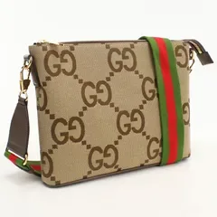 GUCCI グッチ メッセンジャーバッグ ジャンボGG 699130 斜め掛け ショルダーバッグ GGキャンバス【中古】 レディース
