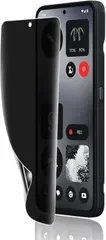 JACRON Nothing Phone 3a用 /Nothing CMF 1用 覗き見防止フィルム ガイド枠付き TPU素材 浮き防止 気泡レス キズ修復 ケースに干渉しない 全面保護 保護フィルム (ブラック, 指紋認証対応 1枚入り)