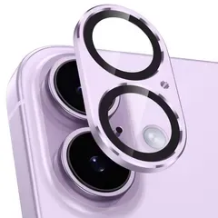 【新品】 Yugujun カメラフィルム iPhone 17用 カメラ保護 一体型 全面保護 黒縁取り アルミ合金 アイフォン17 レンズカバー 耐衝撃 9H強化ガラス いphone17専用カメラカバー 超高透過率 ラベンダー