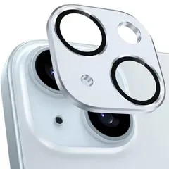 【新品】 Yugujun カメラフィルム iPhone 15/15Plus用 カメラ保護 一体型 全面保護 黒縁取り アルミ合金 アイフォン15/15Plus レンズカバー 耐衝撃 9H強化ガラス いphone15/15Plus専用カメラカバー 超高透過率 ブ