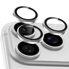 【新品】 カメラ保護フィルム iPhone 18Pro/18Pro Max用 米軍MIL規格 9H 耐衝撃 18プロ/18promaxレンズカバー シルバー