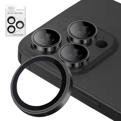 【新品】 iPhone 17Pro/17 Pro Max/16 Pro/16 Pro Max 用 カメラ保護 レンズカバー 耐衝撃 チタン合金 9H ブラック