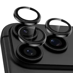 【新品】 カメラ保護フィルム iPhone 18Pro/18Pro Max用 米軍MIL規格 9H 耐衝撃 18プロ/18promaxレンズカバー ブラック
