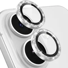 【新品】 カメラカバー iPhone 17 用 カメラフィルム キラキラ アイフォン17専用カメラ保護 9H強化ガラス アルミ 耐衝撃 かわいい 超高透過率 いphone17 レンズカバー ラメ phone17 カメラプロテクター シルバー