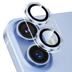 【新品】 Podick カメラカバー iPhone 17 用 カメラフィルム 透明台座 全面保護 9H強化ガラス 傷防止 レンズ保護 耐衝撃 アイフォン17 カメラ保護 高透過率 黒縁取り 露出オーバー防止 いphone カメラレンズプロテクター ミストブルー