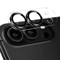 【新品】 Podick iPhone 18 Duo 用 カメラカバー カメラフィルム 透明台座 9H アイフォン18 Duo レンズ保護 ブラック