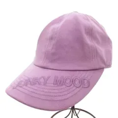 Junky mood タグ付き ベースボールキャップ ベロア ロゴ 刺繍 6パネル サイズ調整可能 F紫 パープル /MX ■GY05