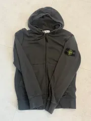 STONE ISLAND フードジップアップ ダークグレー M